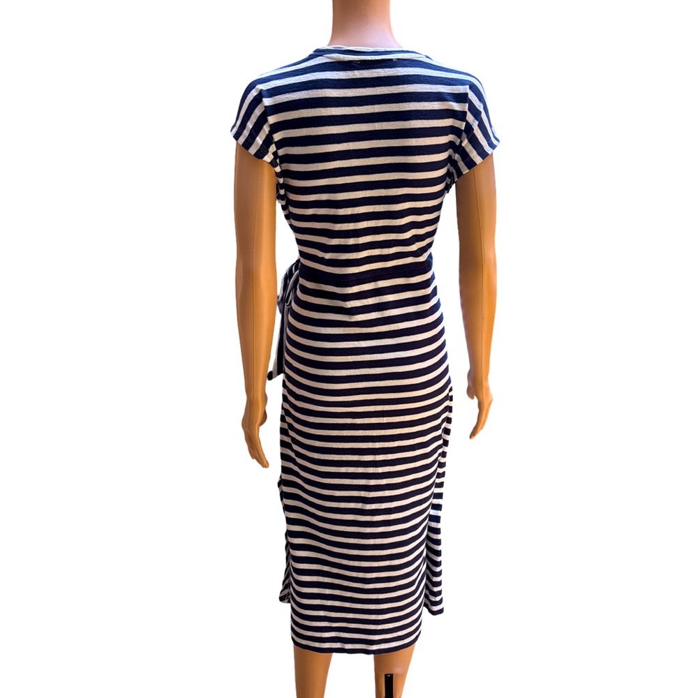 Loft Striped Cotton Sleeveless Midi Dress Large Petite - Picture 2 of 5